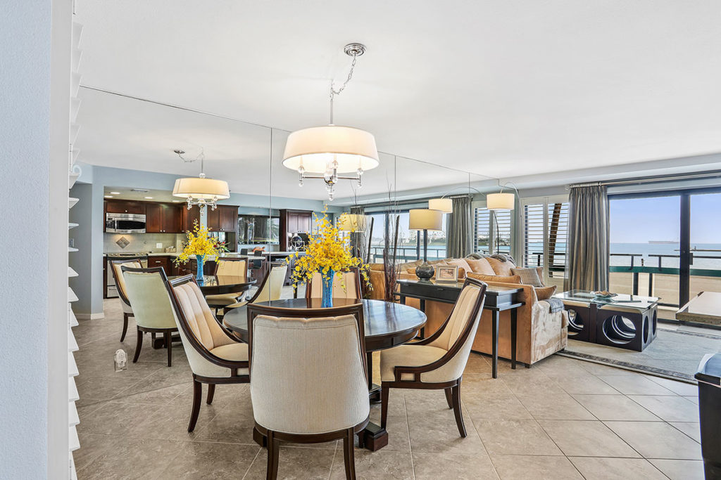 Oceanfront Condo for sale in Long Beach, CA at Ocean Club - Dining Room